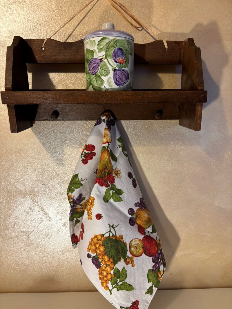 Barattoli da cucina con mensola porta strofinacci
