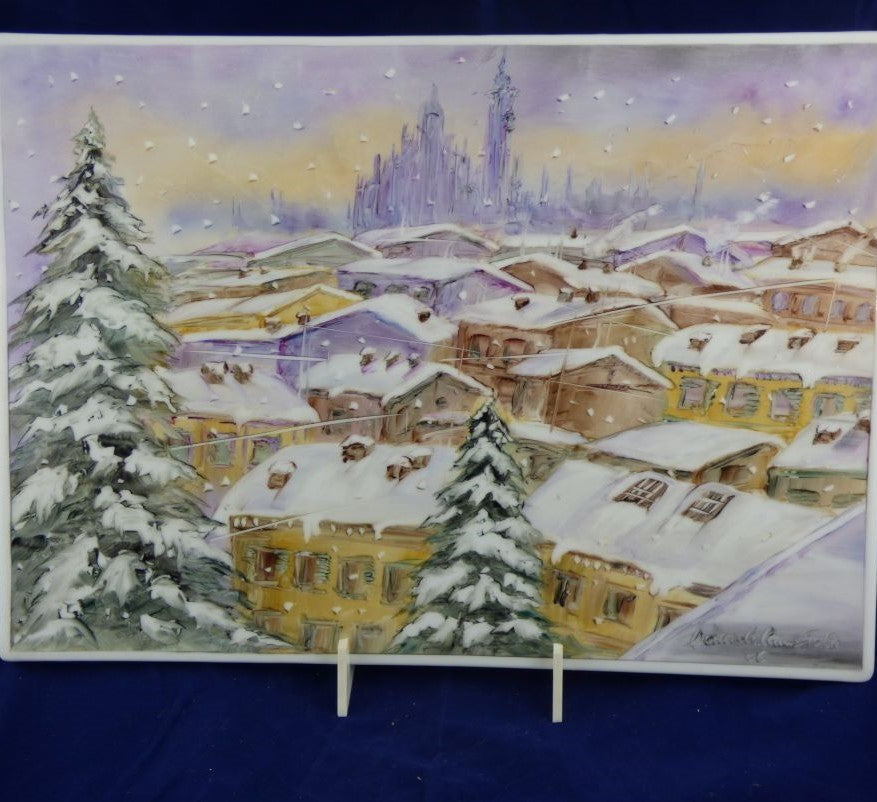 Piastra con nevicata a Milano