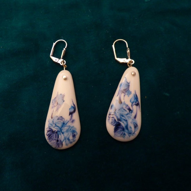 Orecchini rose azzurre