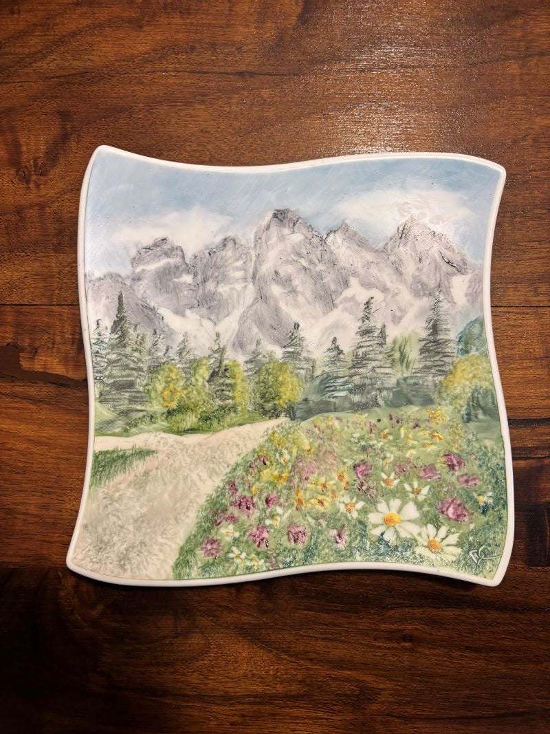 Piattino con paesaggio