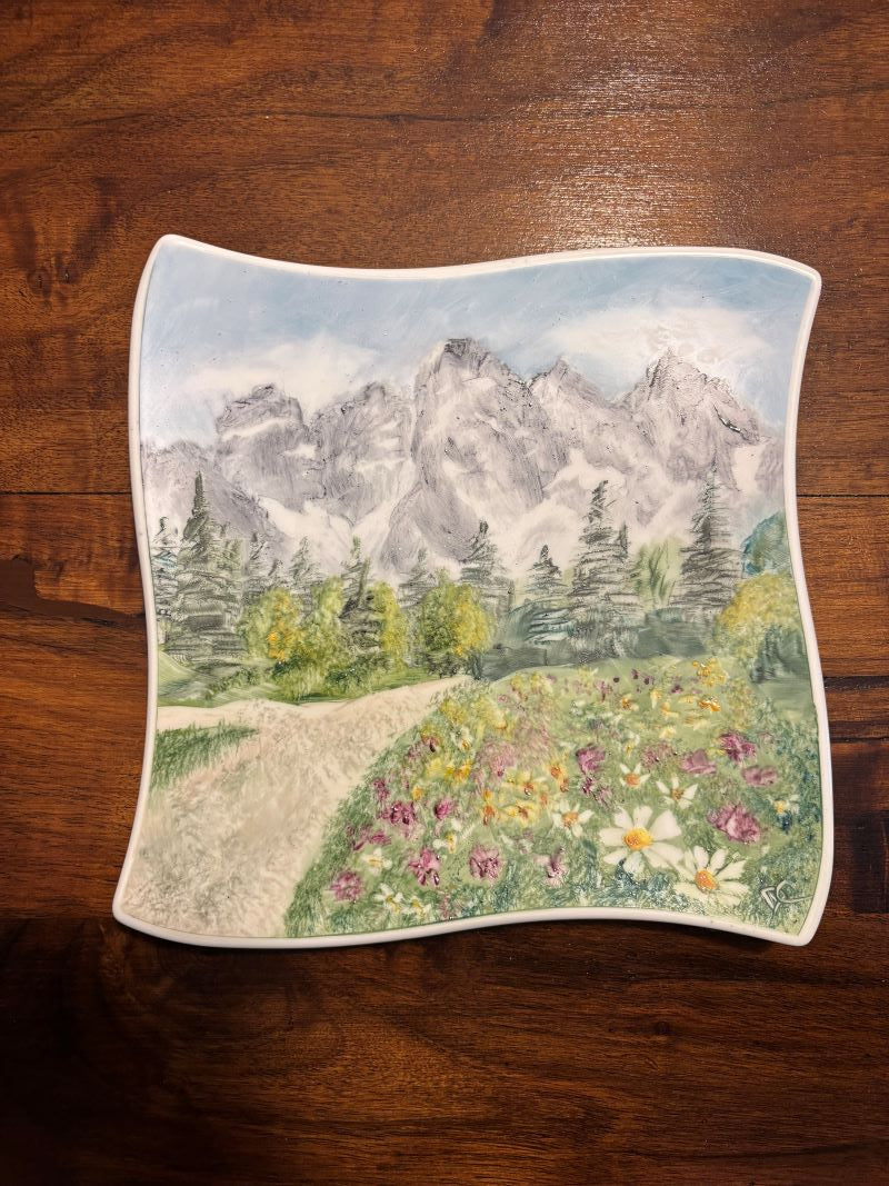 Piattino con paesaggio